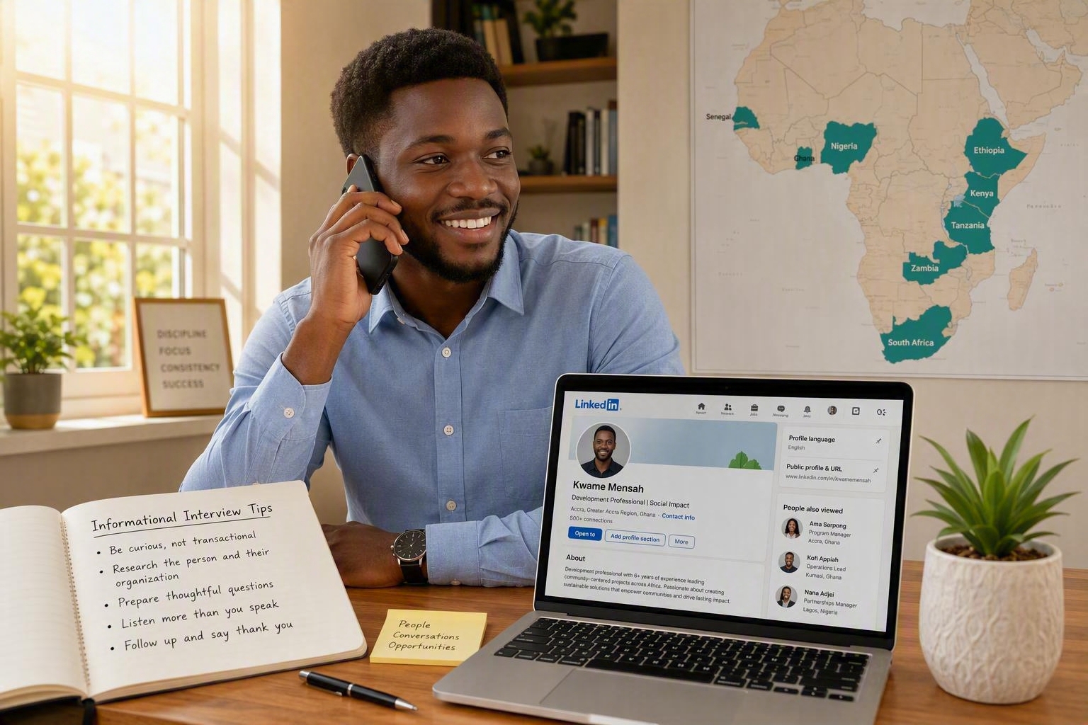 Resume building illustration
